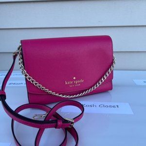 Kate Spade Carson Crossbody Purse Convertible Shoulder Bag Pink Ruby